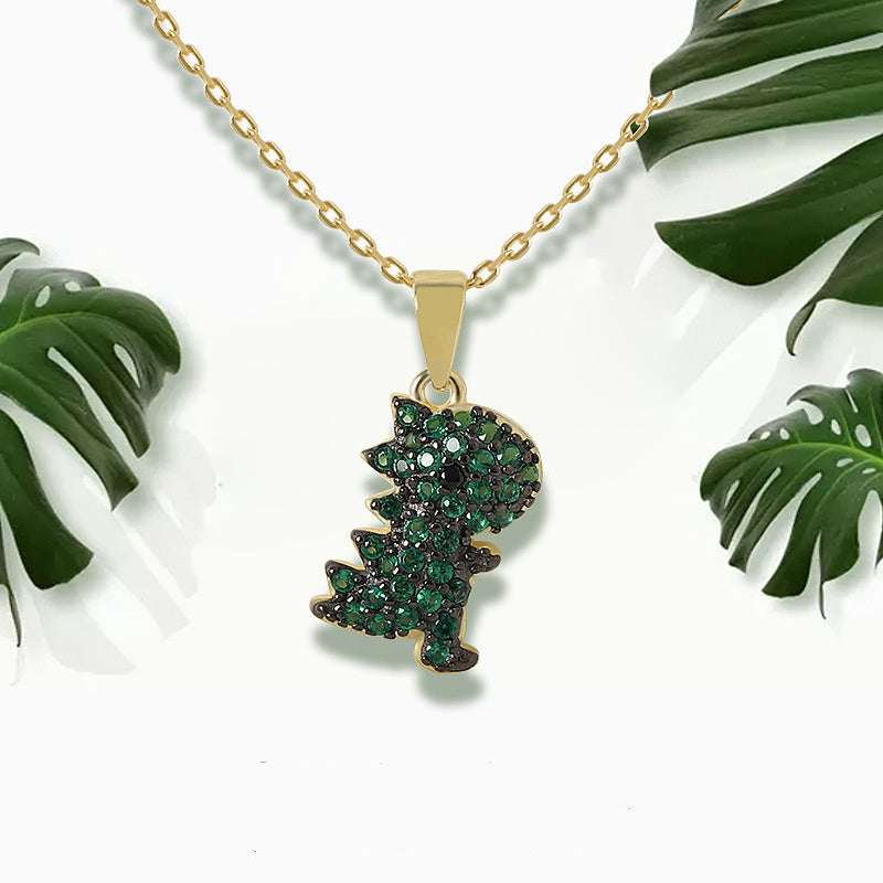 Collier en argent avec pendentif dinosaure