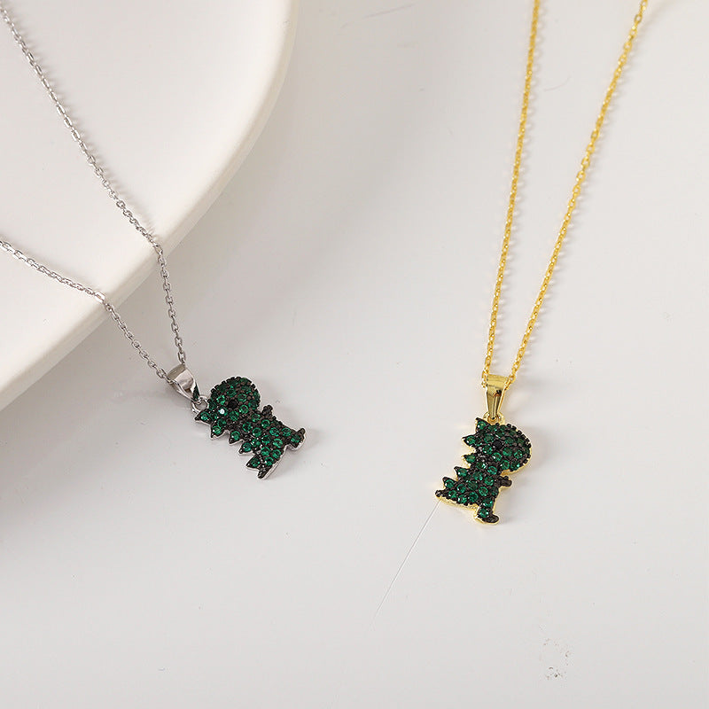 Collier en argent avec pendentif dinosaure