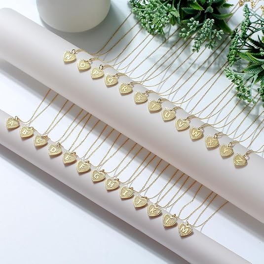 Collier cœur superposé avec initiale en argent