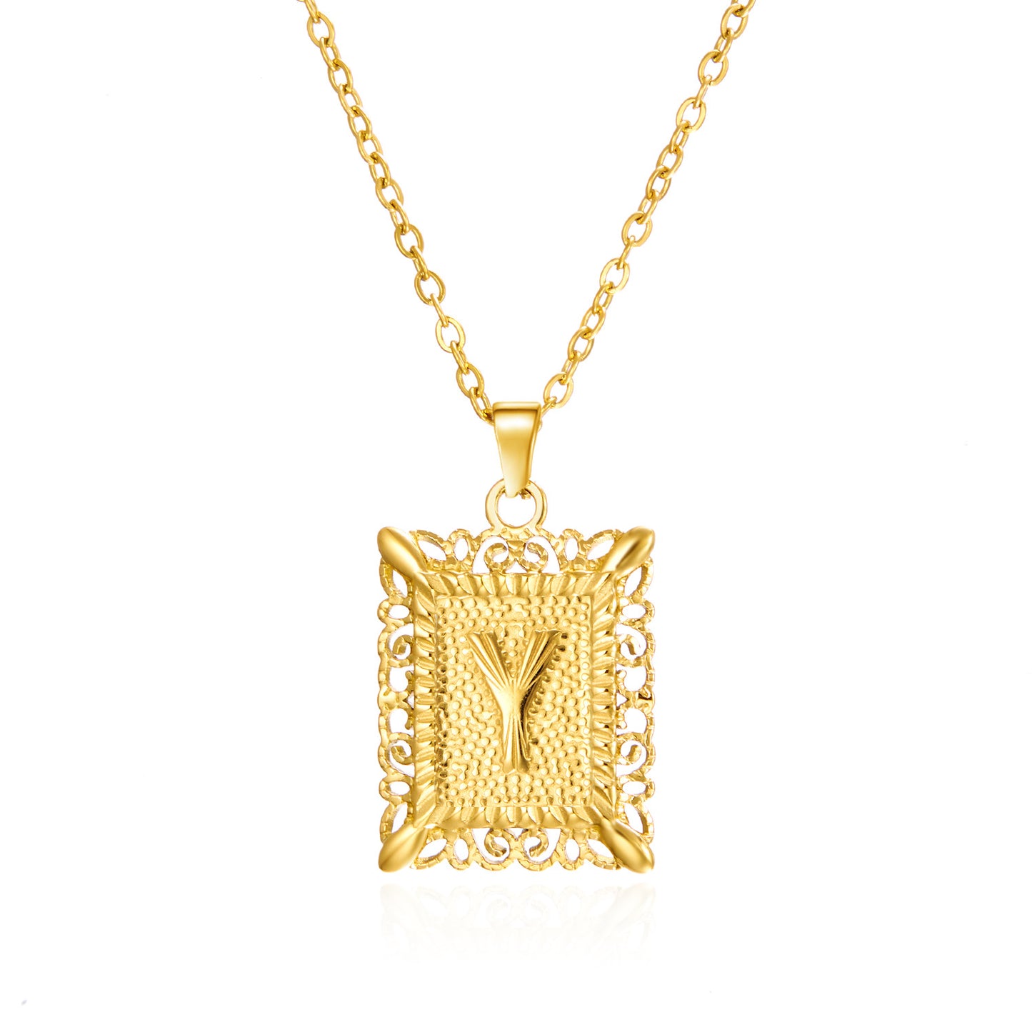 Collier Lettre Personnalisé en Acier Inoxydable