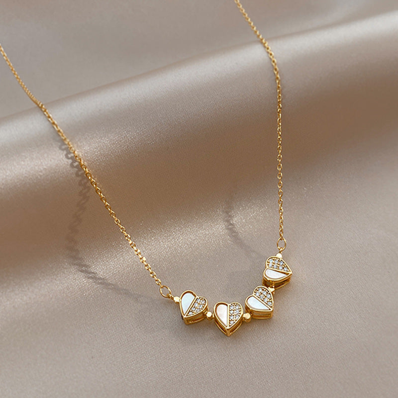 Collier en Acier Inoxydable avec pendentif trèfle a quatre feuilles