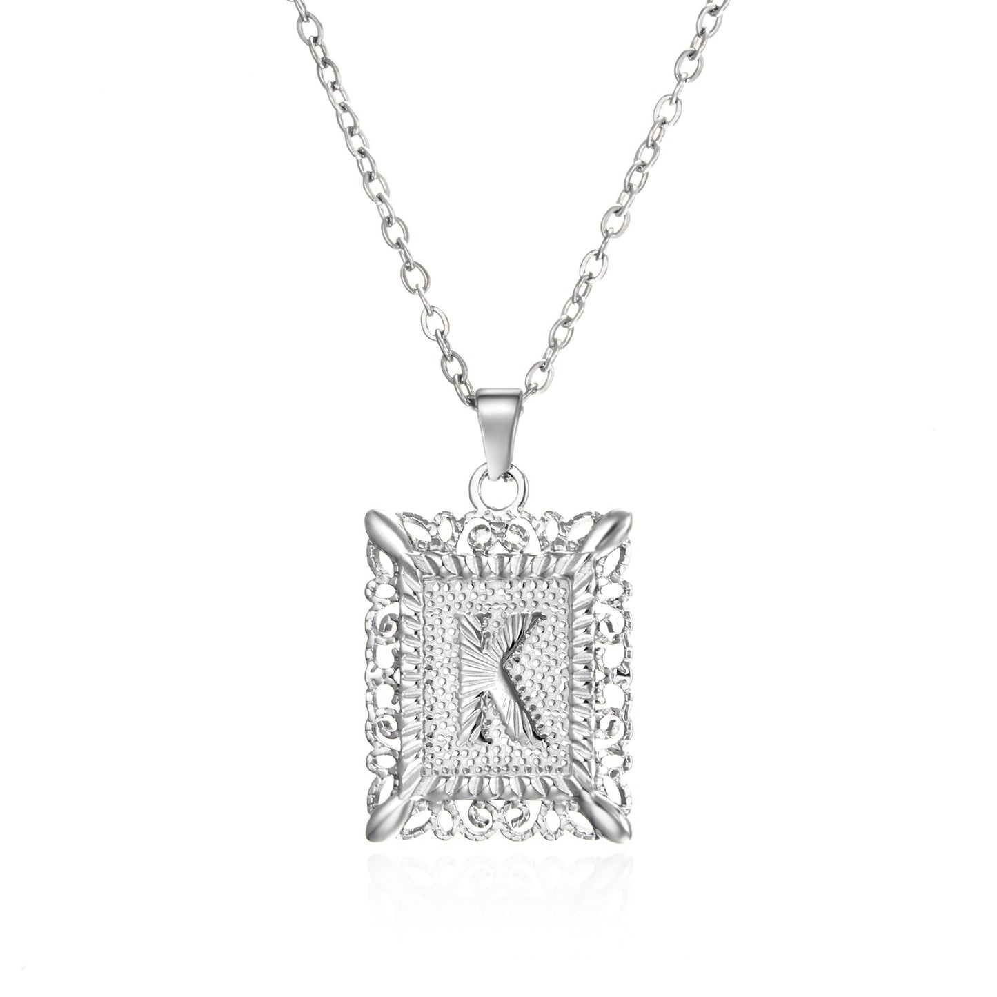 Collier Lettre Personnalisé en Acier Inoxydable