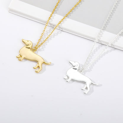 Collier en Acier Inoxydable avec Pendentif en Forme de Chiot