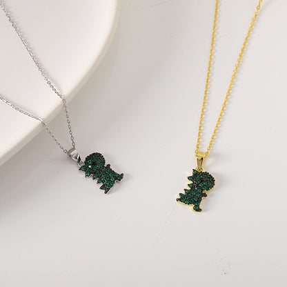 Collier en argent avec pendentif dinosaure