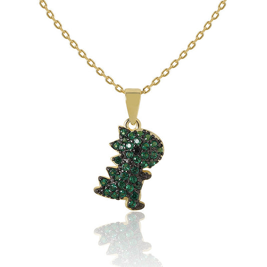 Collier en argent avec pendentif dinosaure