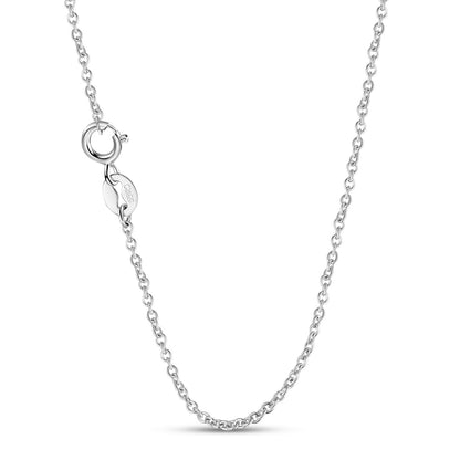 Collier en Argent Couronne Cœur Pêche Bleue
