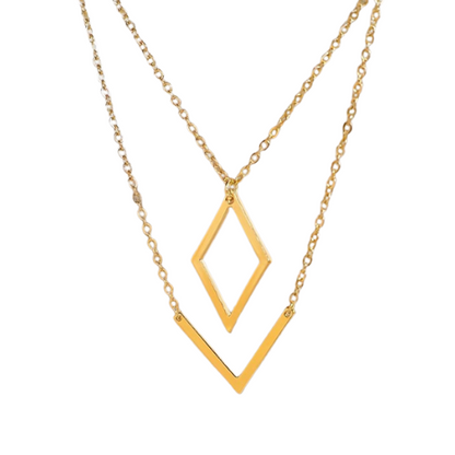 Collier en Acier Inoxydable avec Pendentif Simple