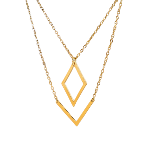 Collier en Acier Inoxydable avec Pendentif Simple