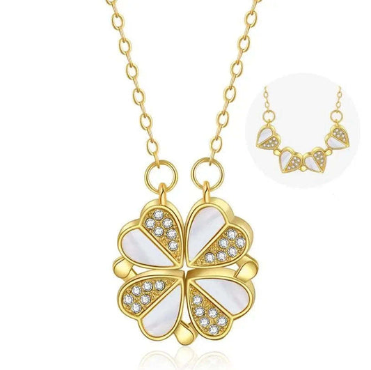 Collier en Acier Inoxydable avec pendentif trèfle a quatre feuilles