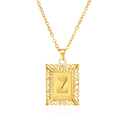 Collier Lettre Personnalisé en Acier Inoxydable
