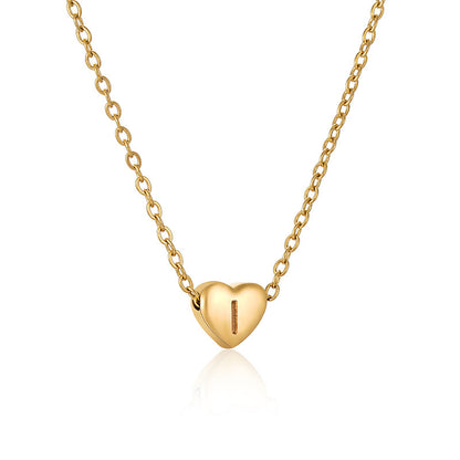 Collier en Acier Inoxydable, avec Pendentif Forme de Cœur