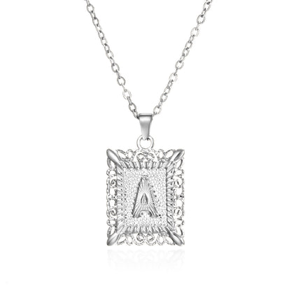 Collier Lettre Personnalisé en Acier Inoxydable
