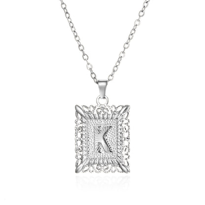 Collier Lettre Personnalisé en Acier Inoxydable