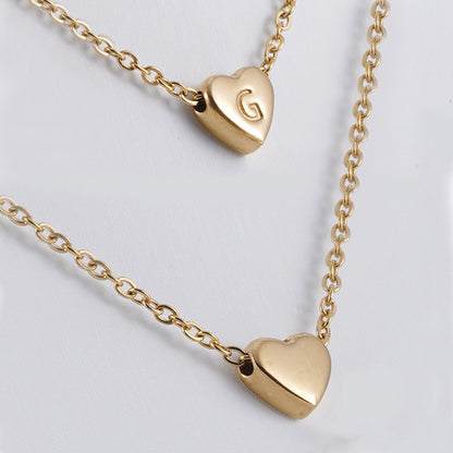 Collier en Acier Inoxydable, avec Pendentif Forme de Cœur